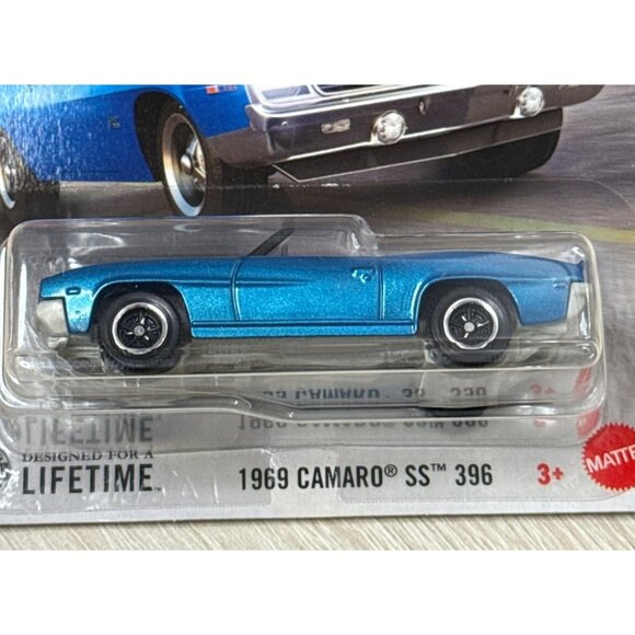 Matchbox 1969 Chevy Camaro SS 396 Blue Convertible Diecast Car New - Picture 3 of 3